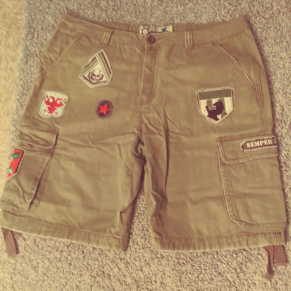 Ohana Cargo Shorts Olive Sz 38